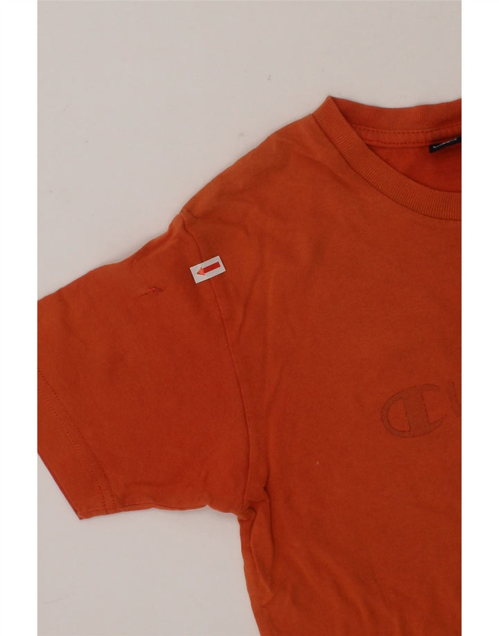 CHAMPION Boys Graphic T-Shirt Top 7-8 Years Orange Cotton Vintage Champion and Second-Hand Champion from Messina Hembry 