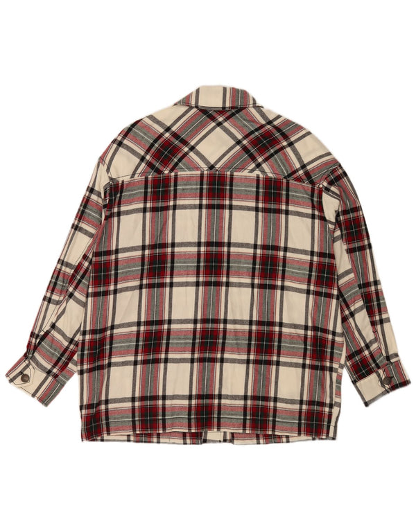 Zara Womens Oversized Utility Jacket UK 10 Small Multicolored Check