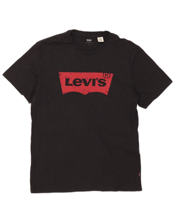 Levi's Herre grafisk T-shirt top mellem sort bomuld