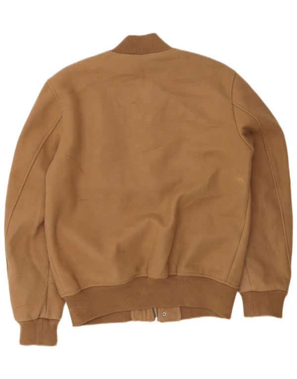 Zara Herre Bomber Jacket UK 38 Medium Brun Polyester