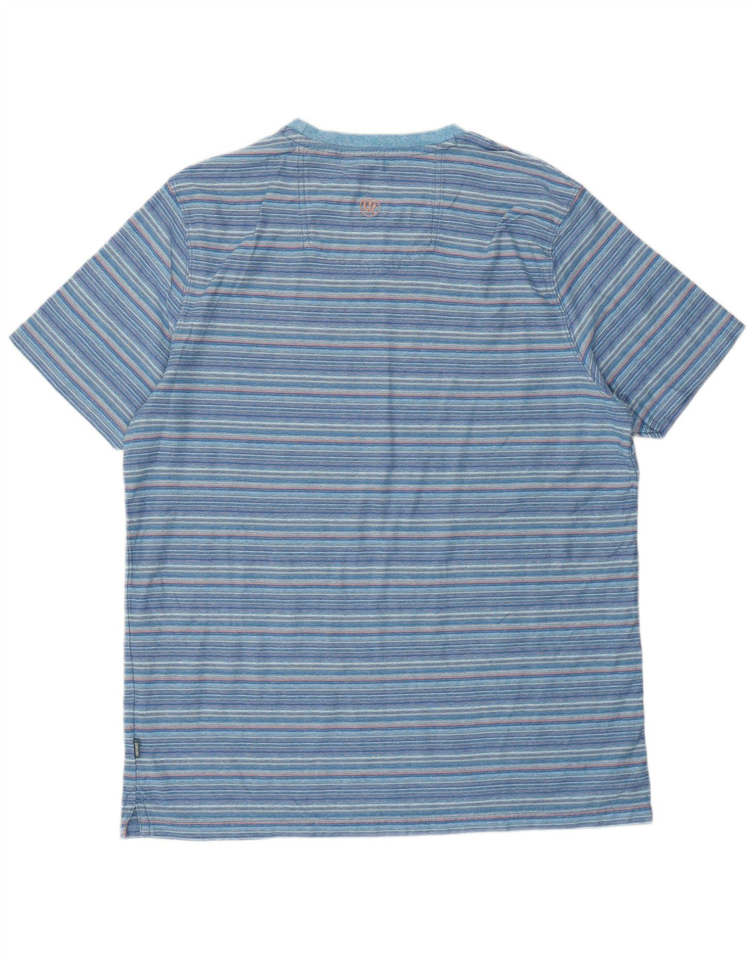 Fat Face Herre T-Shirt Top XL Blå Stribet Bomuld