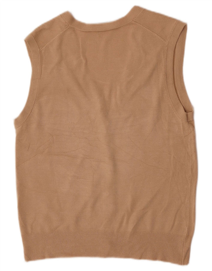 Zara ærmeløs cardigantrøje til kvinder UK 10 Small Beige