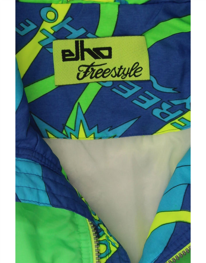 Elho Herre Grafisk Ski Jumpsuit Stor Blå Geometrisk