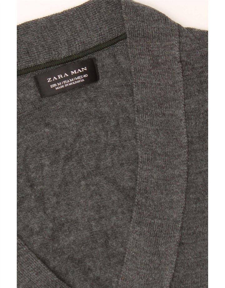 Zara herre cardigan sweater mellemgrå