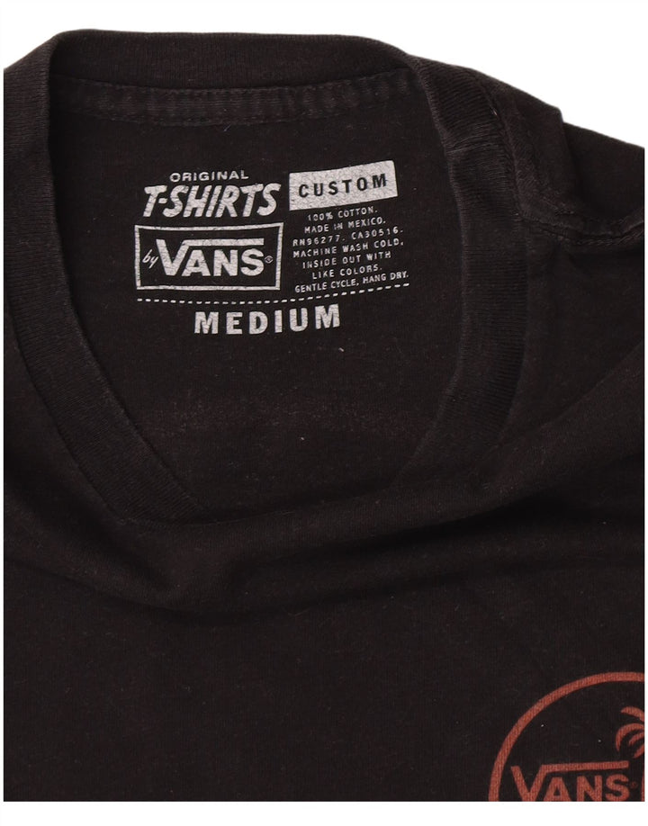 Vans Herre Grafisk T-Shirt Top Medium Sort Bomuld