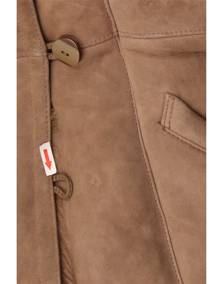 Vintage Dame Shearling Coat IT 44 Medium Beige