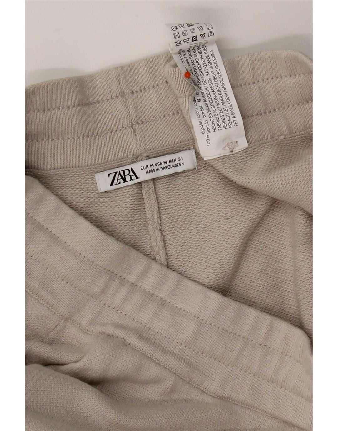 Zara Herre Sportshorts Medium Beige Bomuld