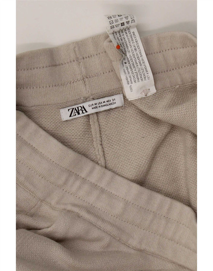 Zara Herre Sportshorts Medium Beige Bomuld