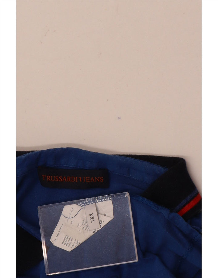 Trussardi Jeans Polo Shirt til mænd 2XL Blå Bomuld