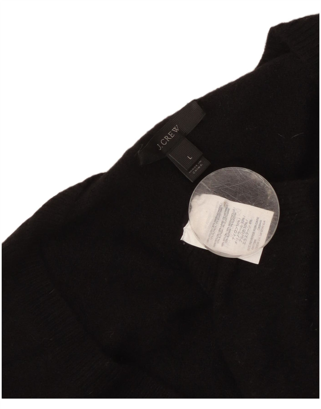 J. Crew Dame V-hals sweater UK 16 Stor sort nylon