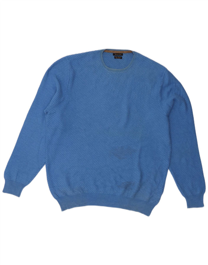Massimo Dutti Herre sweater med rund hals XL blå bomuld
