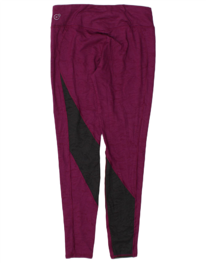 Puma Dame Leggings UK 12 Medium Lilla Colourblock