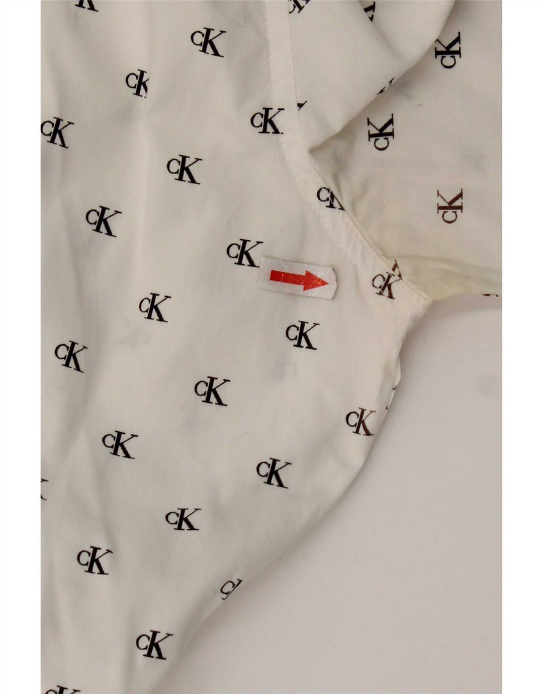 Calvin Klein Jeans Herre Grafisk Slim Fit Skjorte Medium Hvid Bomuld