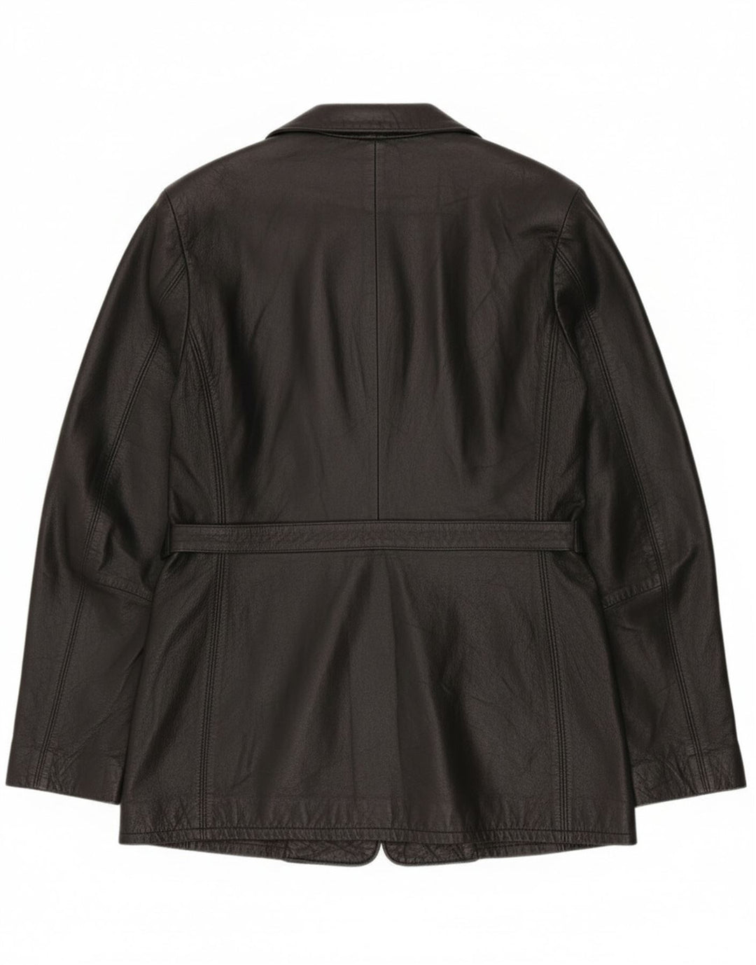 Vagabond Dame Læderjakke UK 16 Stor Sort Læder