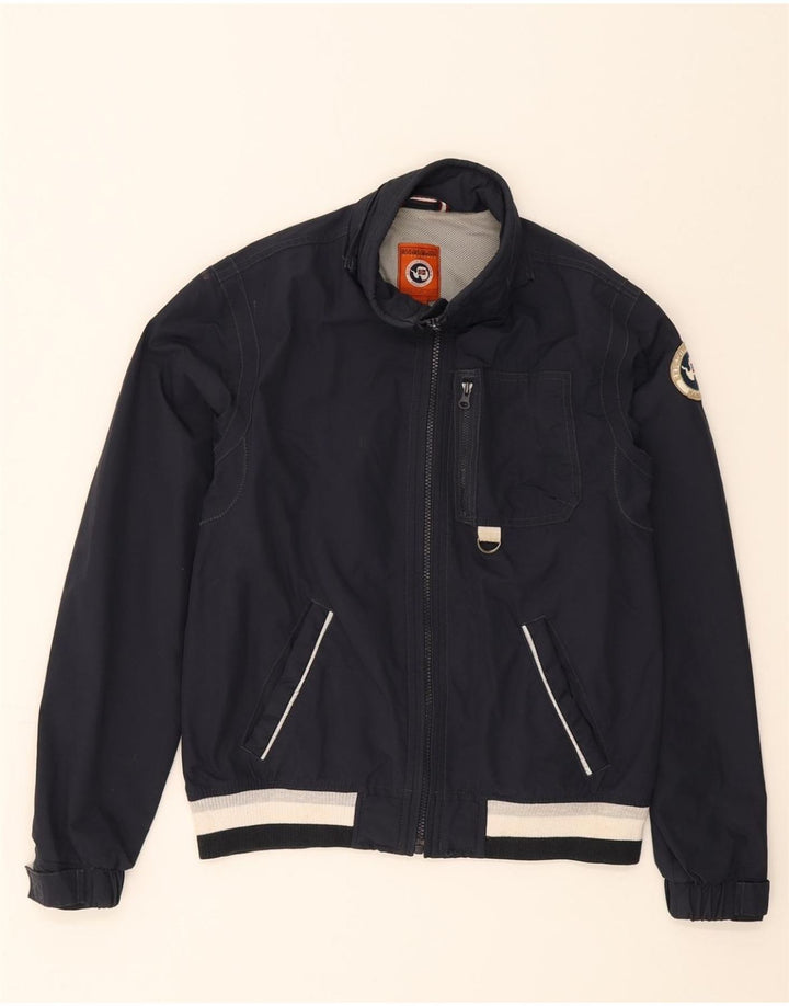 NAPAPIJRI Boys Bomber Jacket 13-14 Years Navy Blue Polyamide Vintage Napapijri and Second-Hand Napapijri from Messina Hembry 