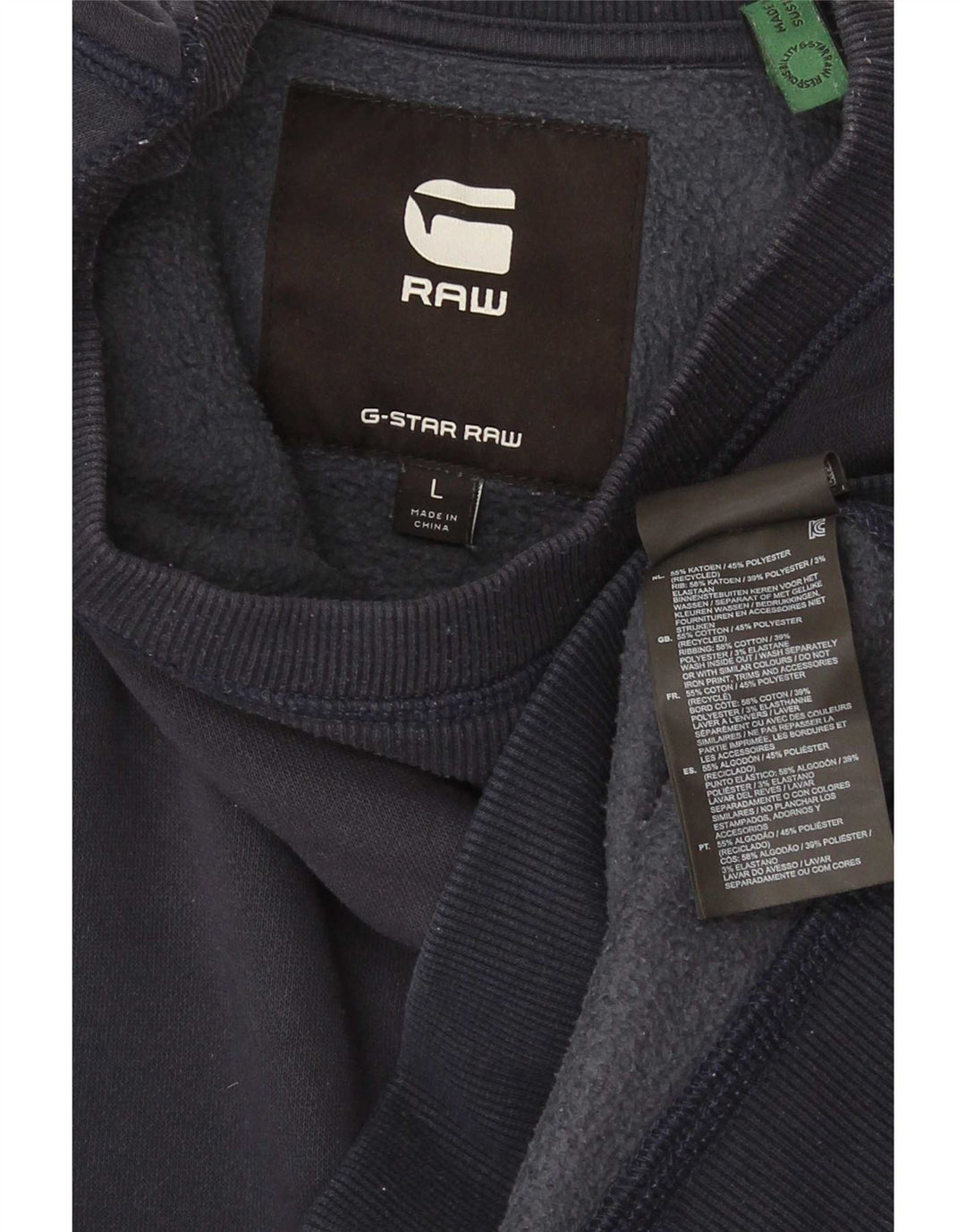 G-Star Herre Sweatshirt Jumper Stor Marineblå Bomuld