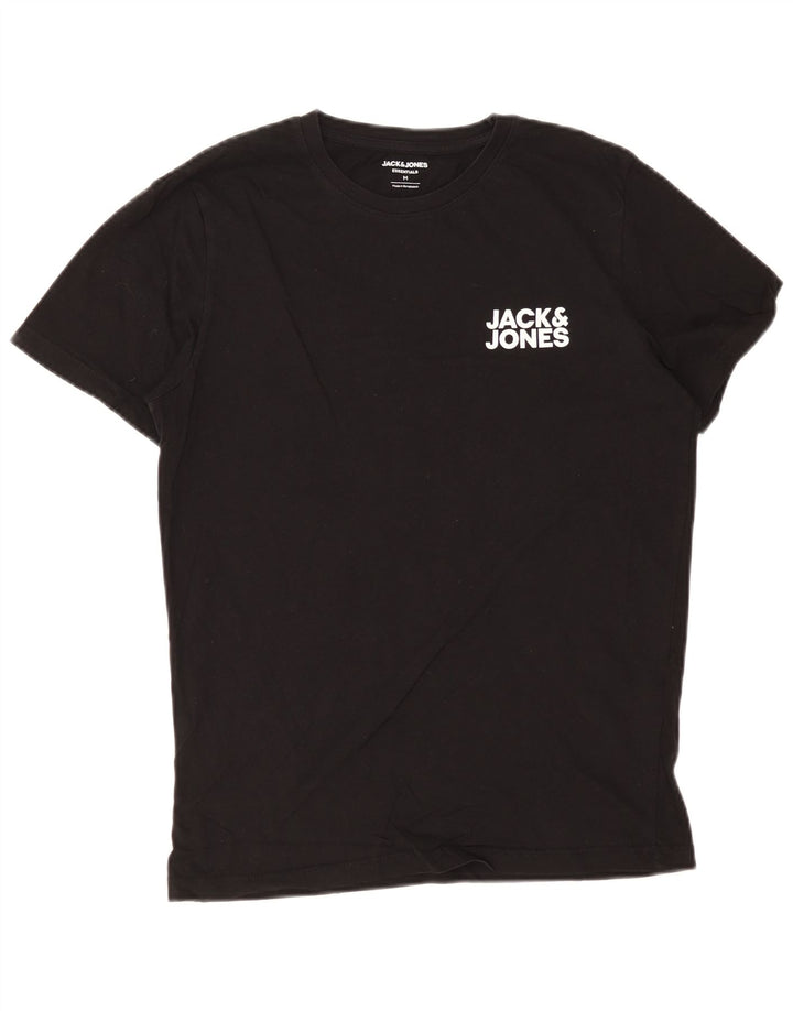 Jack & Jones Herre T-Shirt Top Medium Sort Bomuld