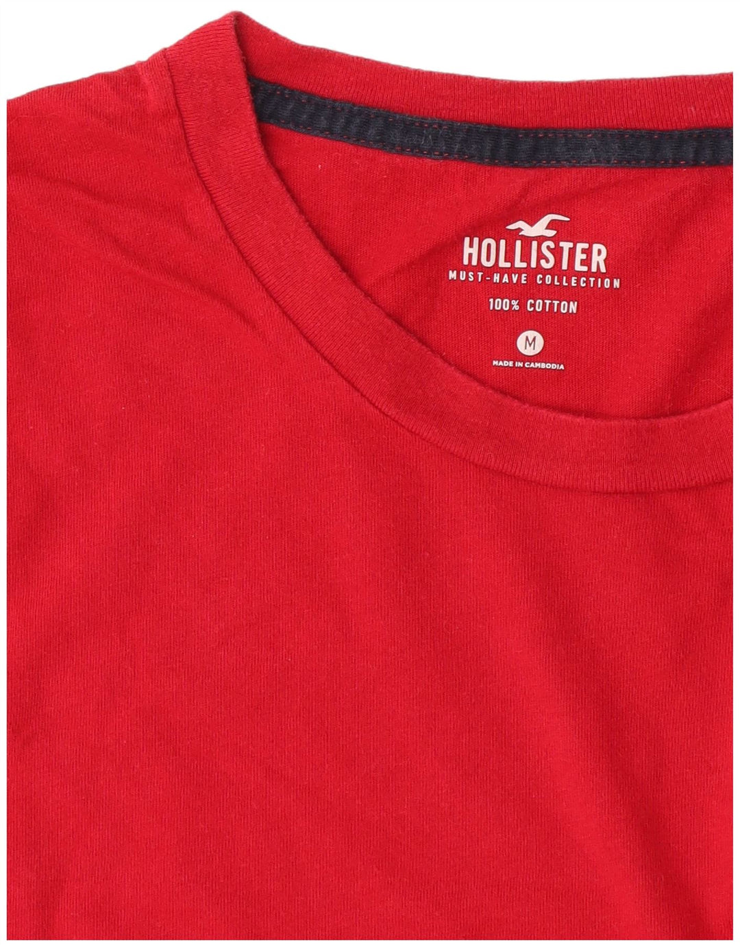 Hollister Herre T-shirt Top Medium Rød Bomuld