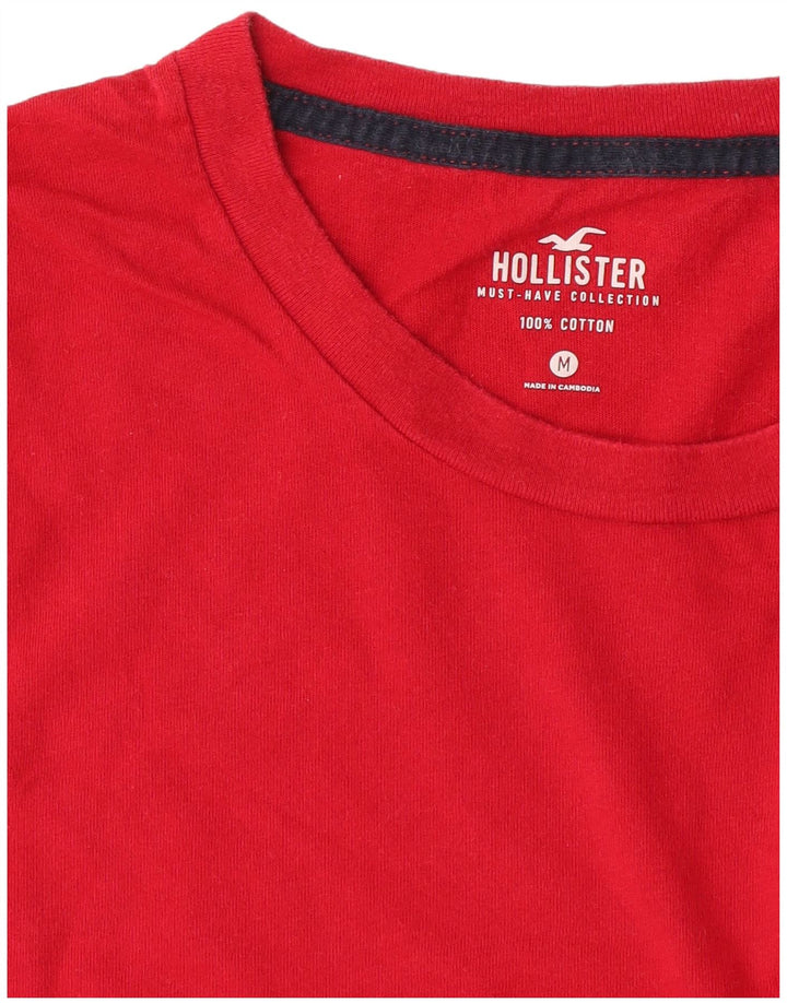Hollister Herre T-shirt Top Medium Rød Bomuld