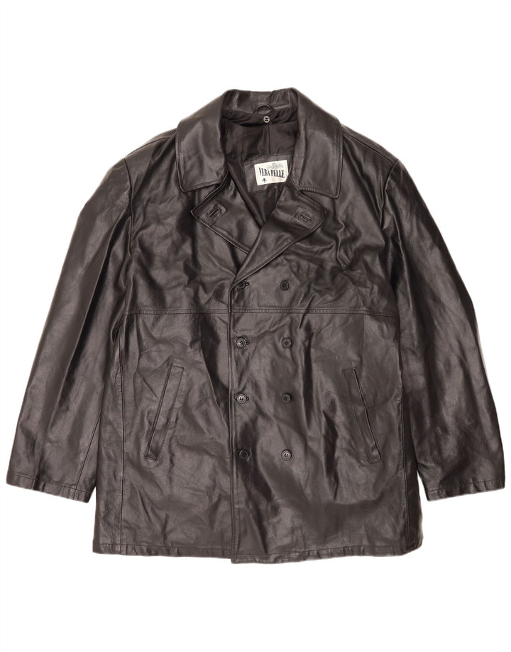 Vintage herre læderjakke UK 44 2XL sort læder