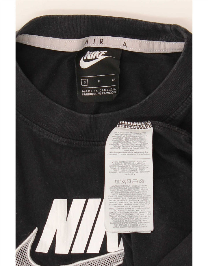 Nike grafisk T-shirt top til mænd, lille sort bomuld