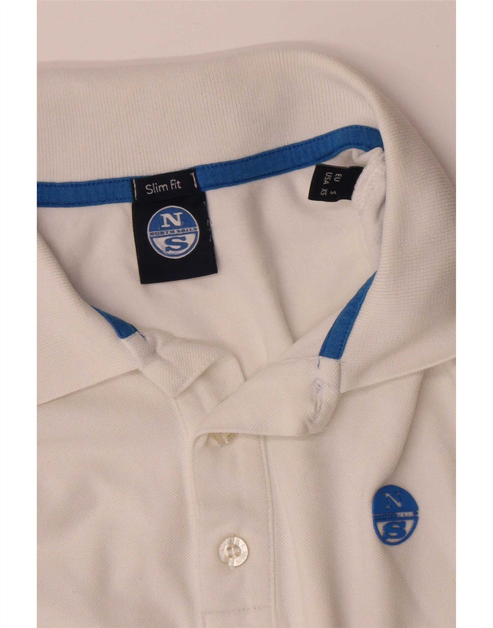 North Sails Herre Slim Fit Polo Shirt Lille Hvid Bomuld