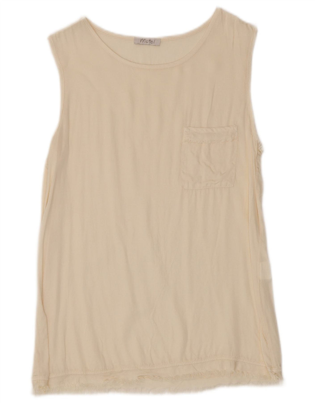 Motel Damevest Top UK 10 Small Beige Viscose