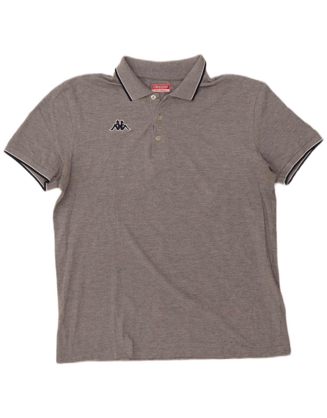 KAPPA Poloskjorte til mænd 2XL Grå Flecked Bomuld
