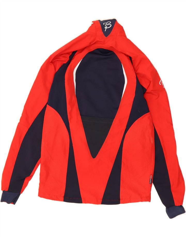ODLO Mens Zip Neck Pullover Tracksuit Top Medium Red Colourblock Polyester Vintage Odlo and Second-Hand Odlo from Messina Hembry 