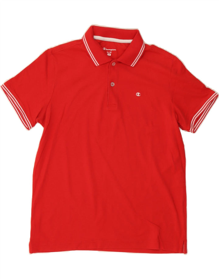 CHAMPION Mens Easy Fit Polo Shirt Medium Red Vintage Champion and Second-Hand Champion from Messina Hembry 