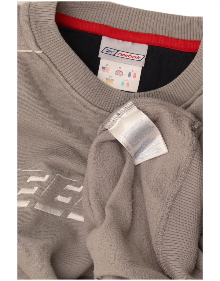 Reebok Herre grafisk sweatshirt Jumper Medium Grå Bomuld