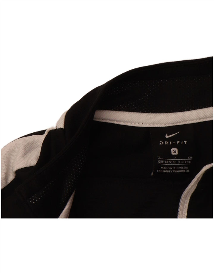 NIKE Dri Fit træningsdragt topjakke til drenge 8-9 år Lille sort farveblok