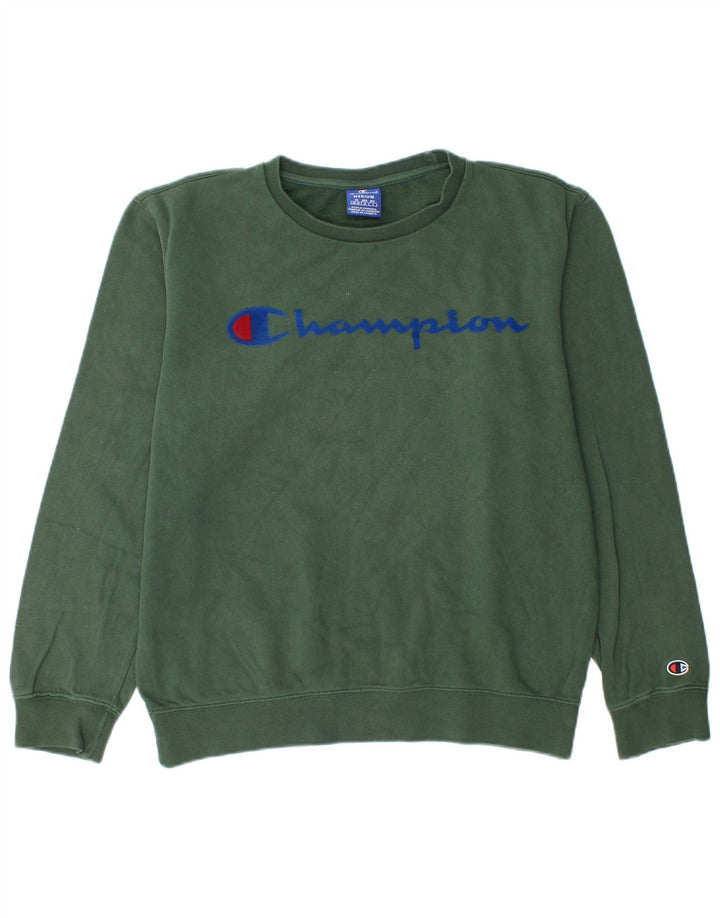CHAMPION Grafisk sweatshirt til mænd mellem grøn