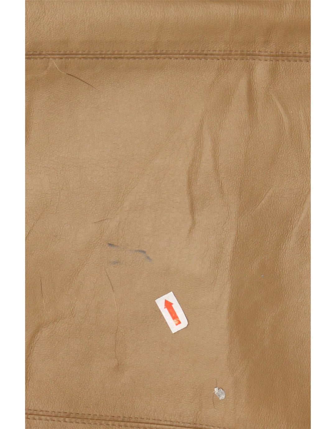 VINTAGE Oversized læderfrakke med hætte til kvinder IT 46 Stort brunt læder