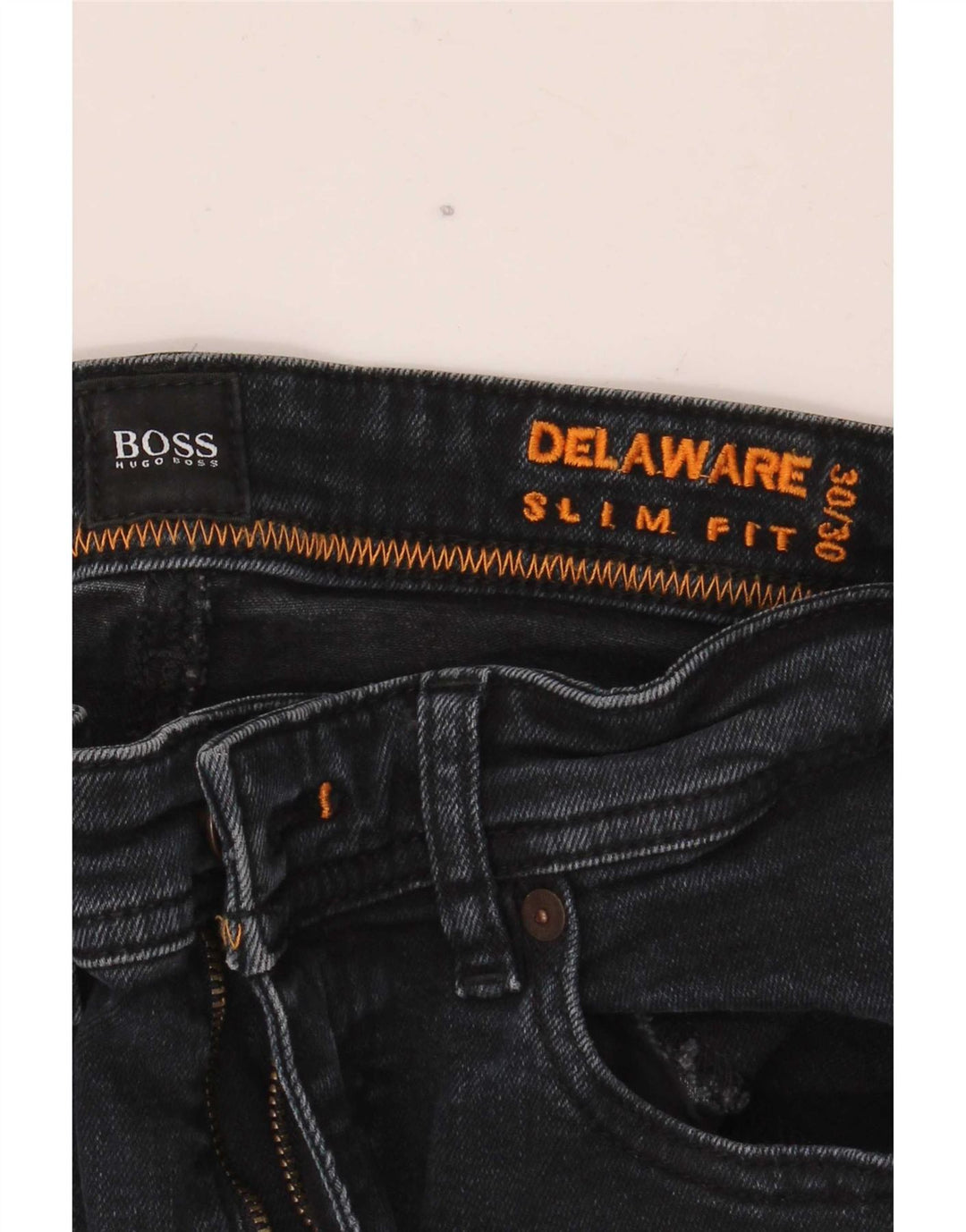Hugo Boss Herre Delaware Slim Jeans W30 L30 Sort