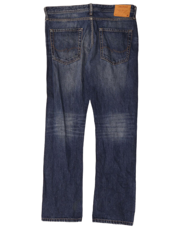 Jack & Jones Herre Clark Regular Fit Straight Jeans W34 L34 Blå Bomuld