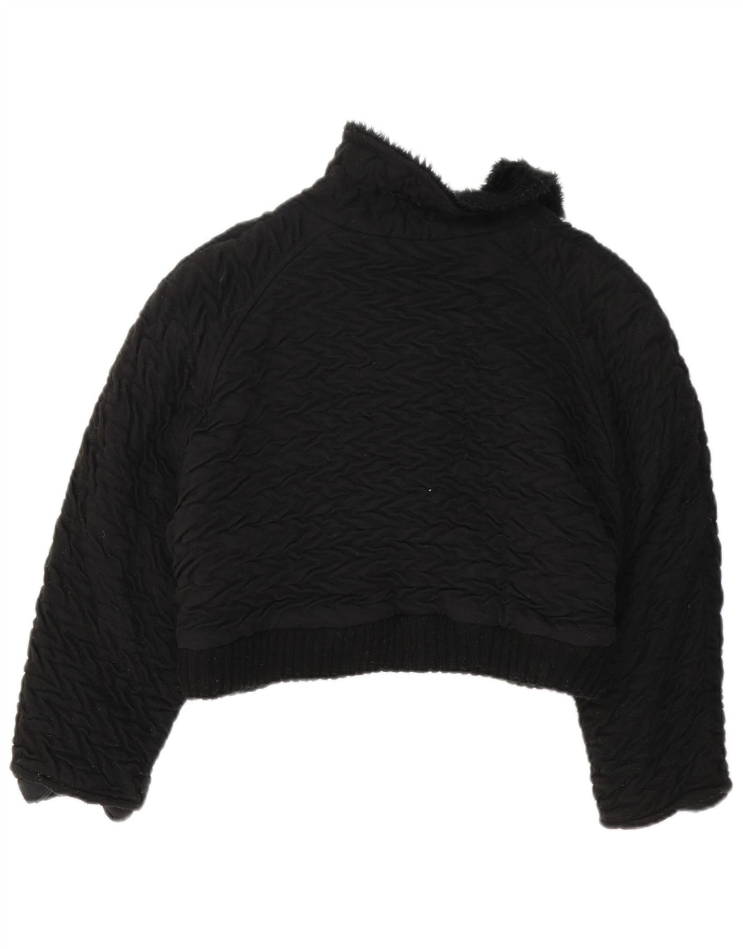 Vintage Bolero-jakke til kvinder UK 14 Medium Black Colourblock