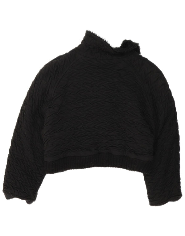 Vintage Bolero-jakke til kvinder UK 14 Medium Black Colourblock