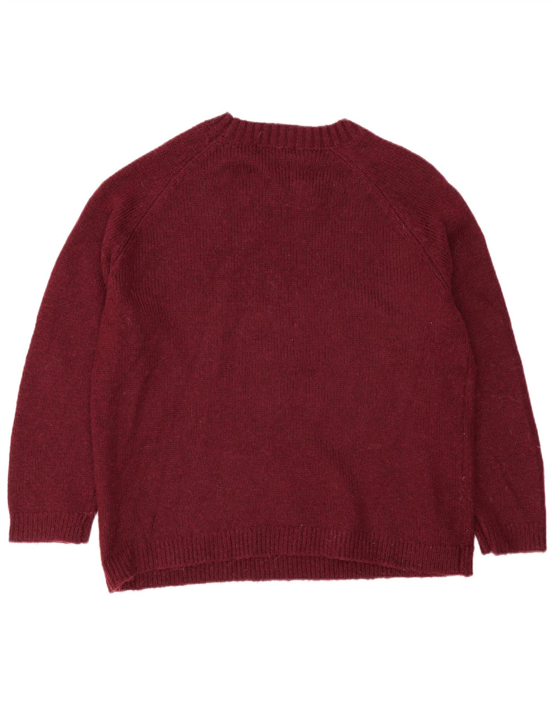 Marks & Spencer Herre Jumper Sweater med rund hals Stor Bourgogne akryl