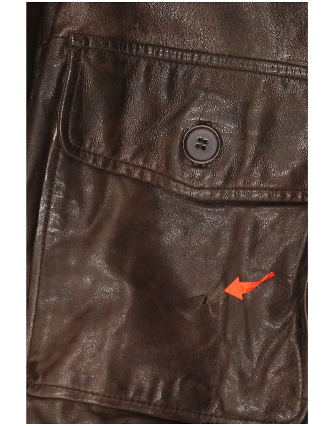 Minoronzoni 1953 Herre læderjakke UK 42 XL Brunt læder