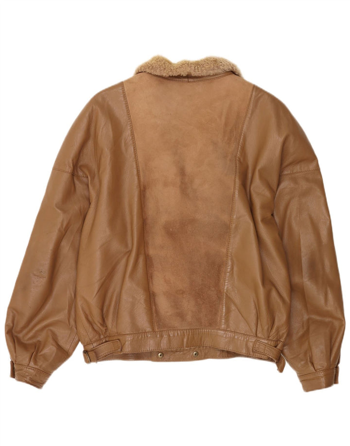 Vintage Herre Shearling Jacket IT 50 Large Beige