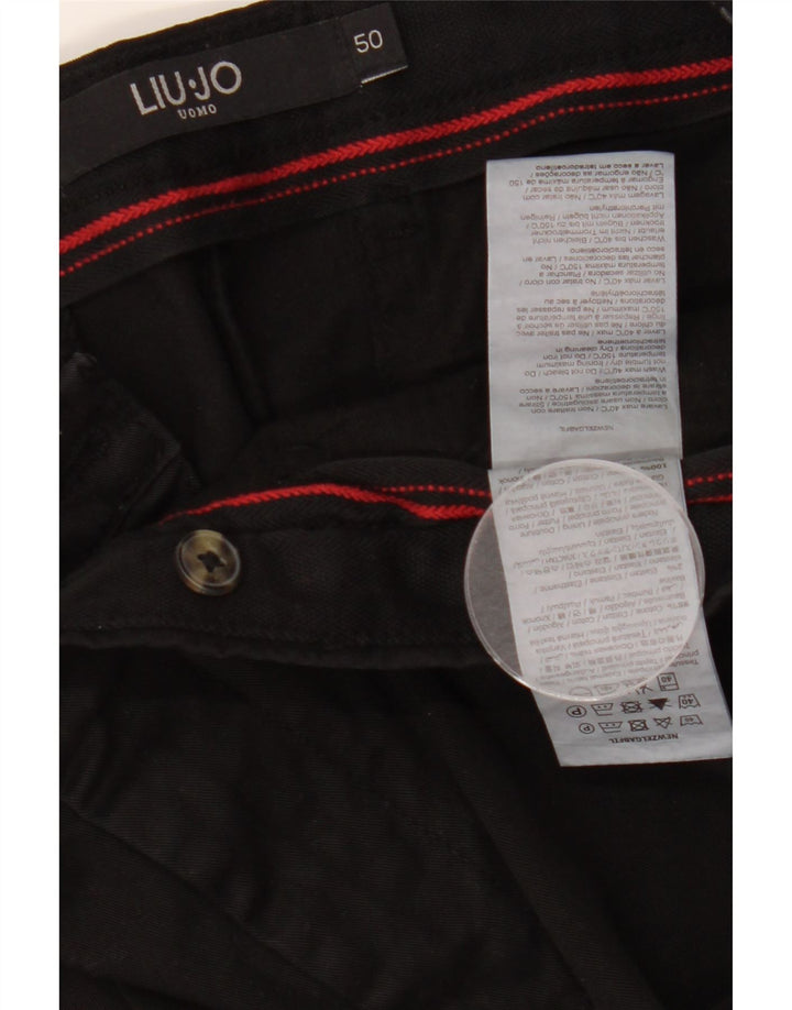 LIU JO Herre Uomo Slim Fit Chinobukser IT 50 Large W36 L32 Sort Bomuld