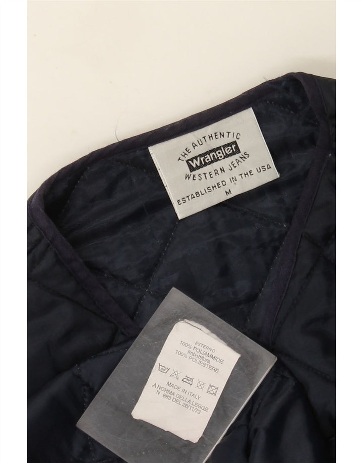 Wrangler Herre Quiltet Gilet UK 38 Medium Navy Blue Polyamid