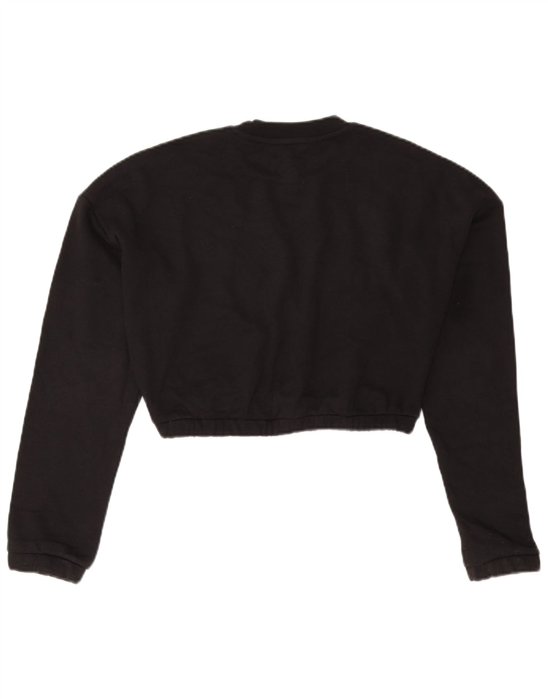 Adidas Womens Crop Oversized Sweatshirt Jumper UK 8/10 Small Black Tencel