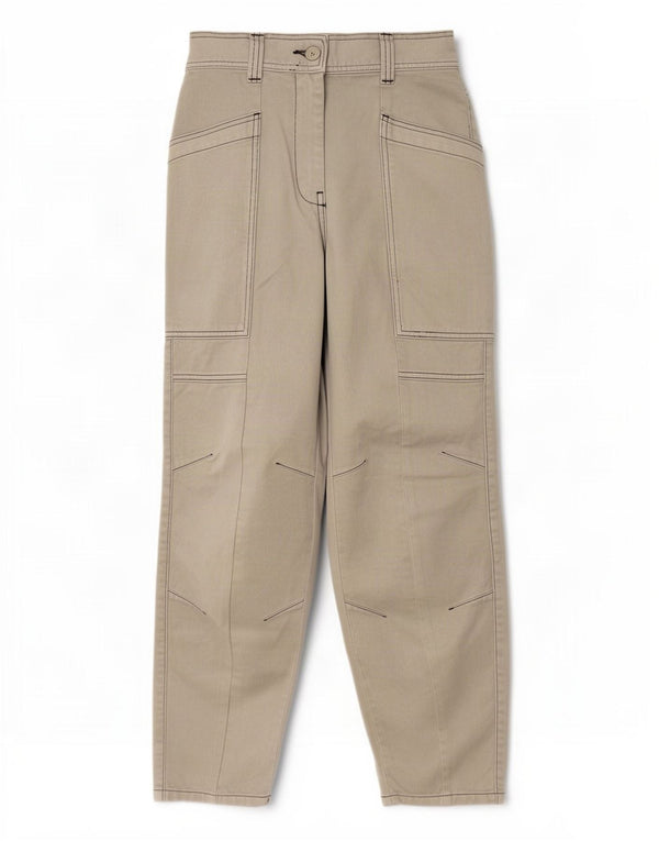 Topshop Dame tilspidsede Casual Bukser UK 8 Small W26 L28 Grå Bomuld