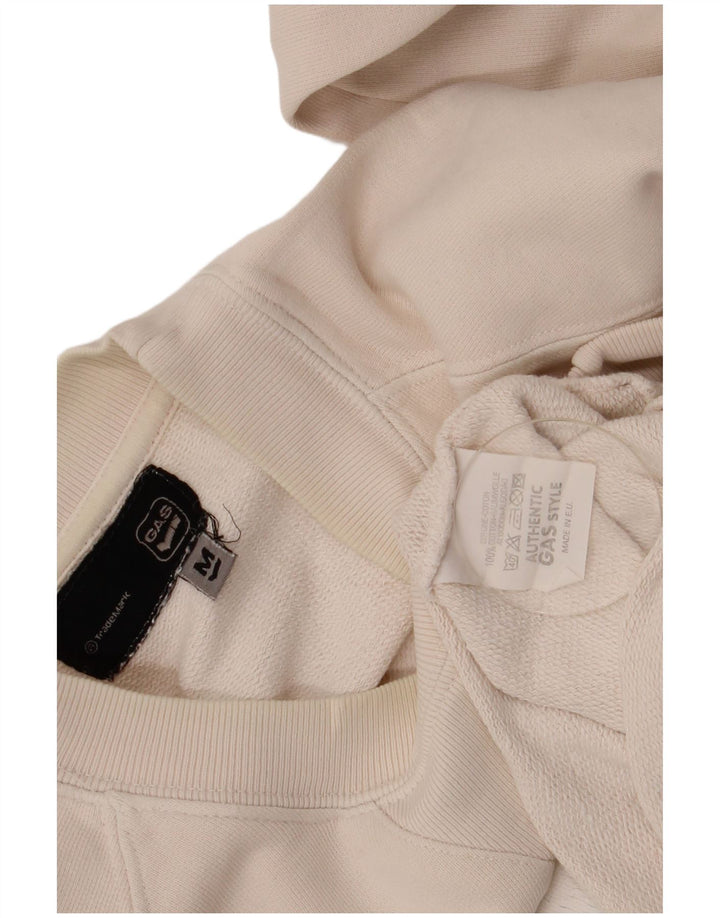 Gas Herre Grafisk Sweatshirt Jumper Medium Off White Bomuld