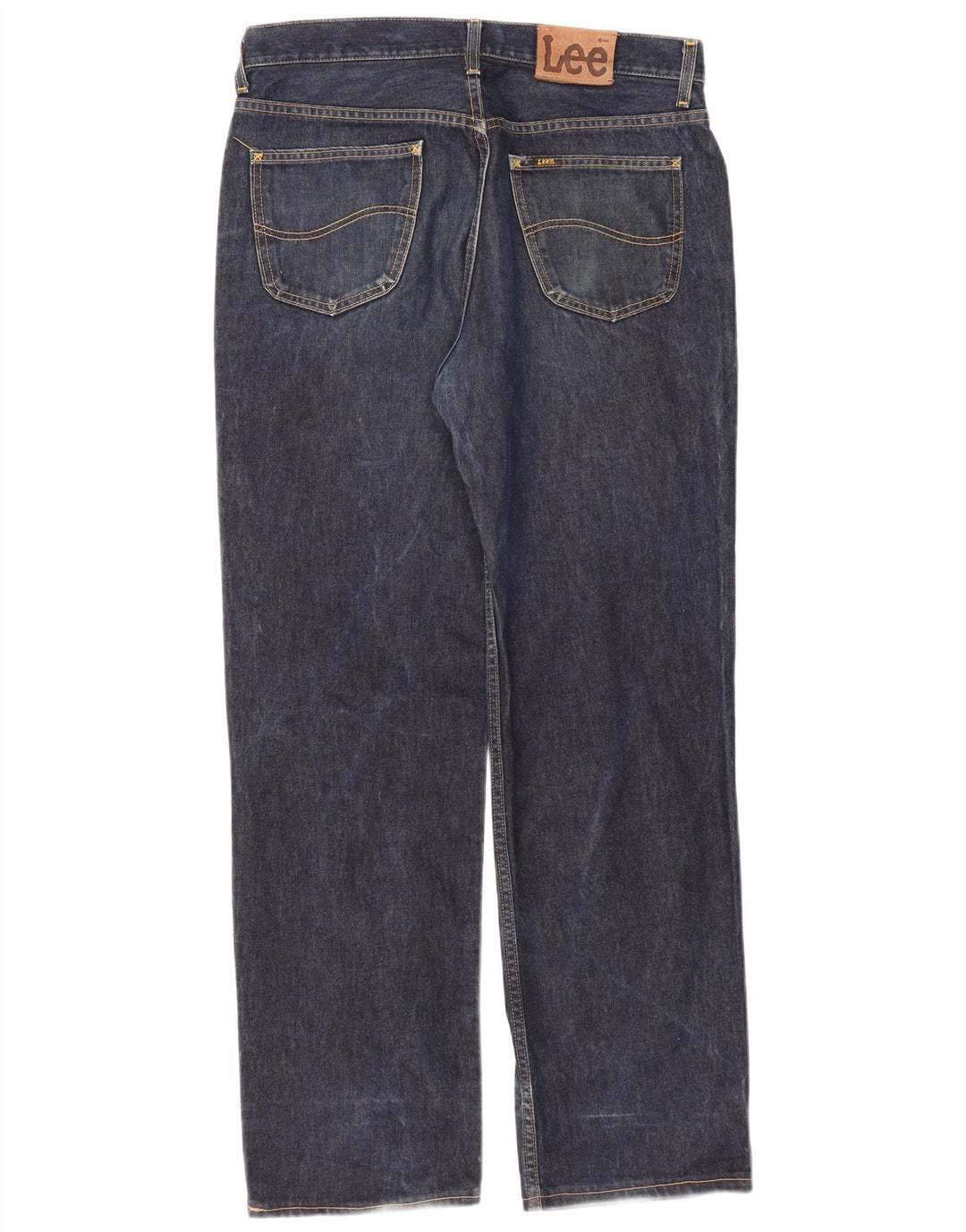Lee Herre Chicago Straight Jeans W36 L32 Marineblå Bomuld