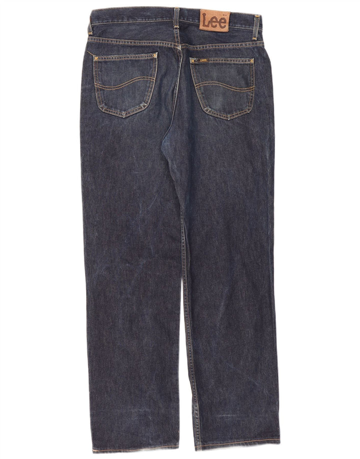 Lee Herre Chicago Straight Jeans W36 L32 Marineblå Bomuld