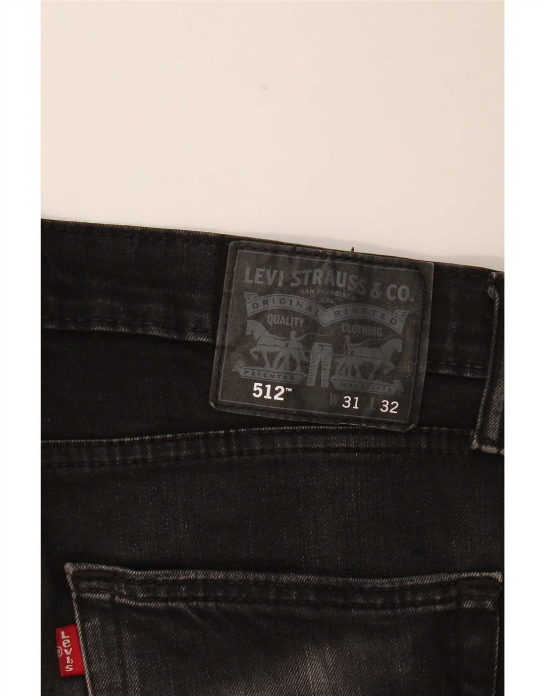 Levi's Herre Slim Tapered Jeans W31 L32 Sort Bomuld