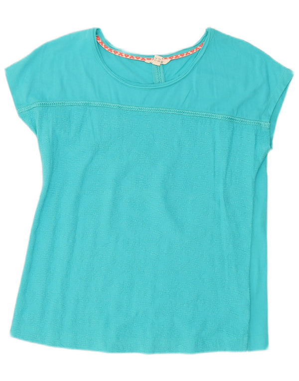 White Stuff T-Shirt Top UK 12 Medium Blå Bomuld
